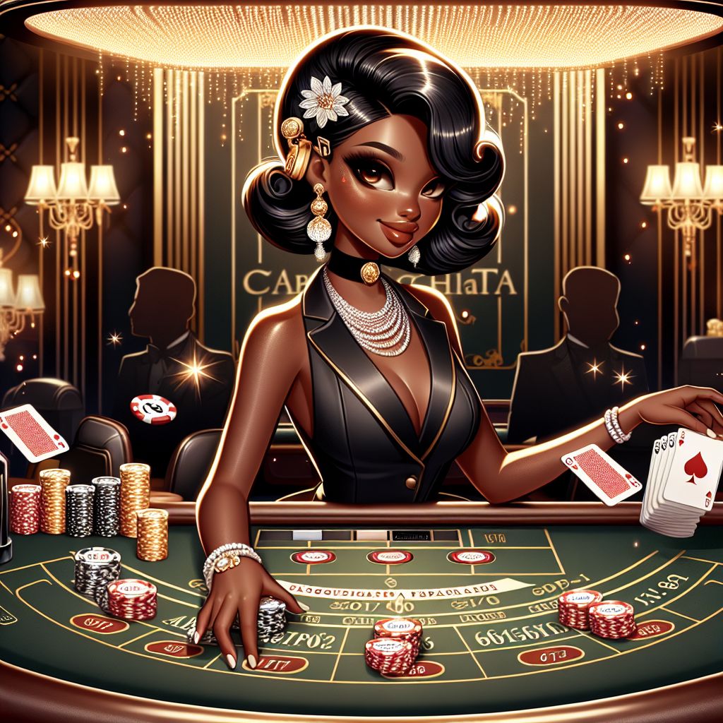 6161PH live casino dealer at roulette table with chips and cards