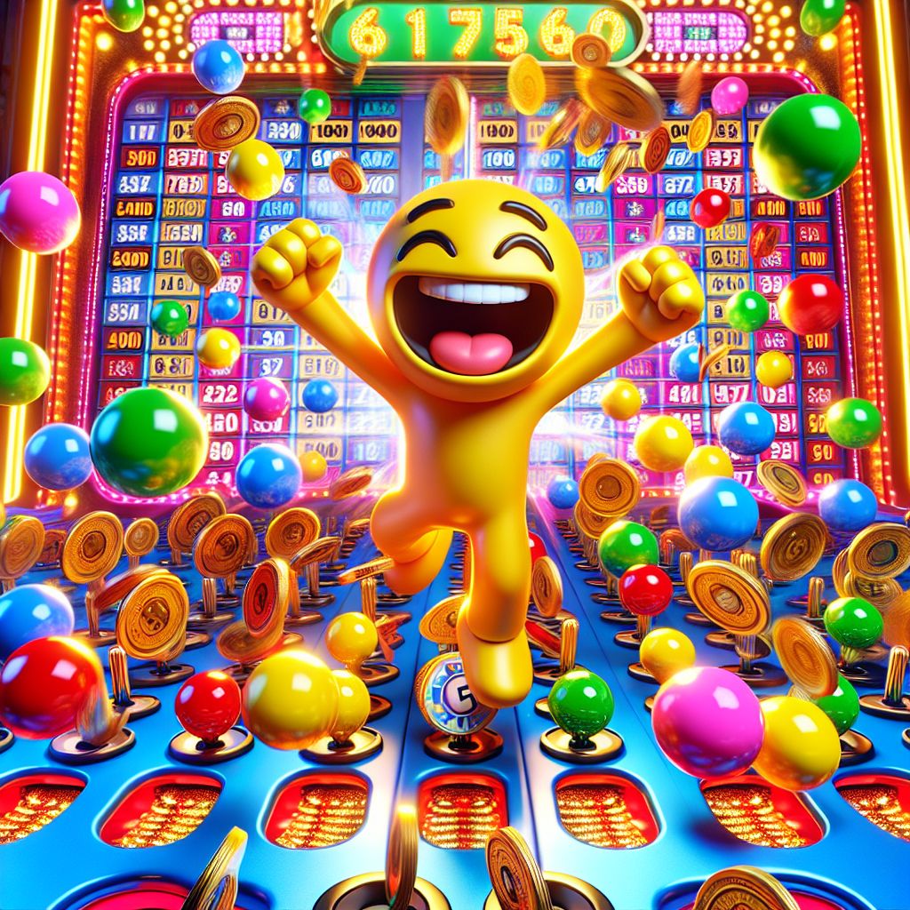 6161PH Plinko game with colorful bouncing balls and multiplier slots