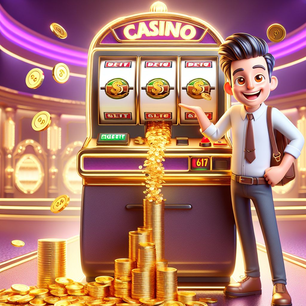 6161PH slot machine characters with golden coins and jackpot symbols